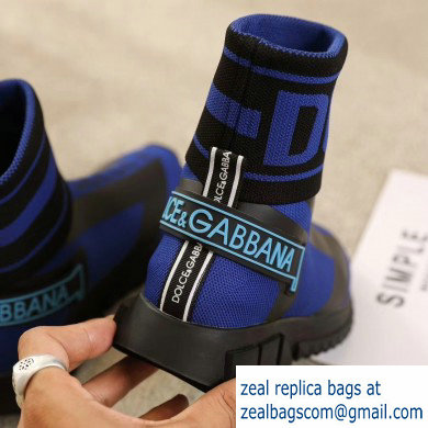 Dolce  &  Gabbana High-top Sorrento Sneakers Blue With Logo 2019